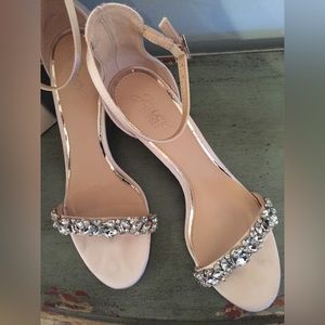 Worn once Badgley Mischka rhinestone sandals, 9